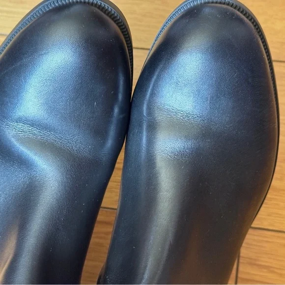 LAUREN RALPH LAUREN Baylee Black Leather Riding Boots Size 7 - Picture 8 of 11